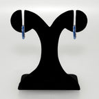 Marble Dreams Hoop Earrings Midnight Blue Nestasia