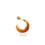 Marble Dreams Hoop Earrings Midnight Copper Nestasia