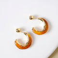Marble Dreams Hoop Earrings Midnight Copper Nestasia