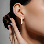 Marble Dreams Hoop Earrings White Nestasia