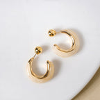 Marble Dreams Hoop Earrings White Nestasia