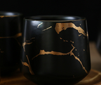 Marble Black Gold Tea Set Nestasia