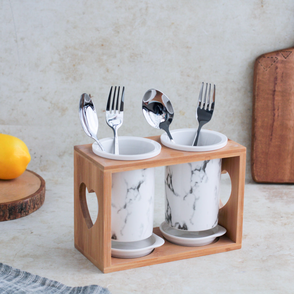 Marble Cutlery Holder Nestasia