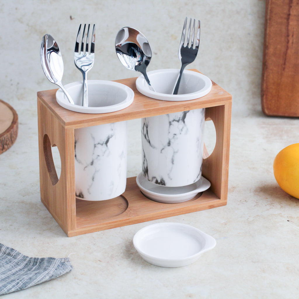 Marble Cutlery Holder Nestasia