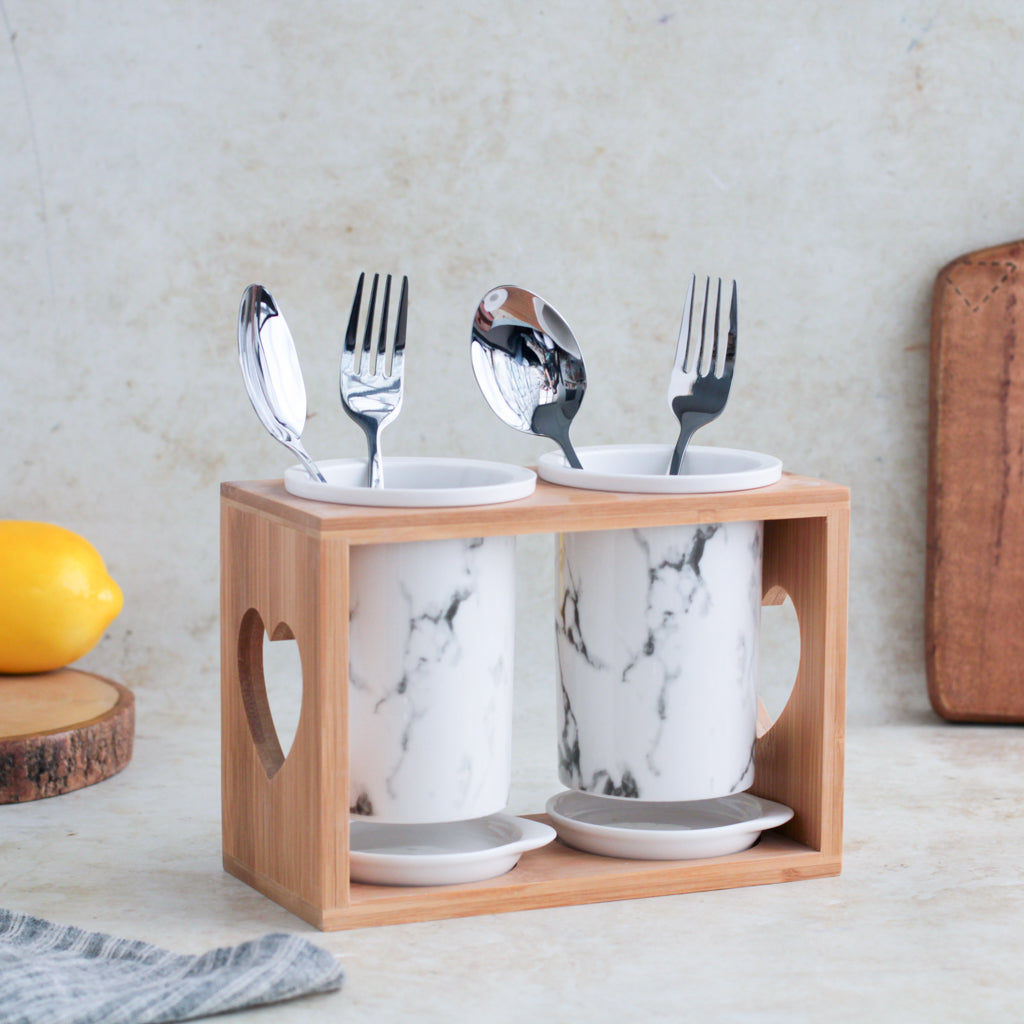 Marble Cutlery Holder Nestasia