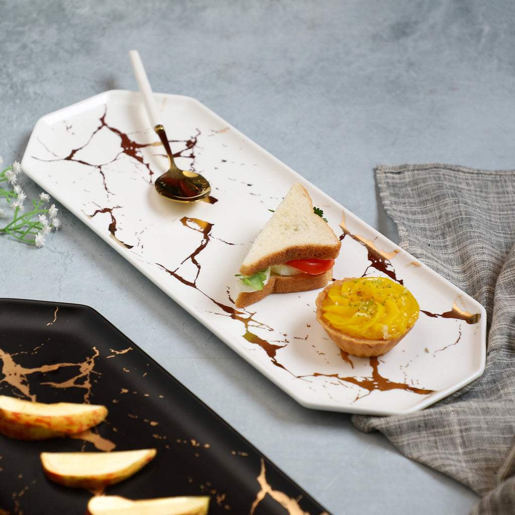 Marble Hexagon Platter Nestasia