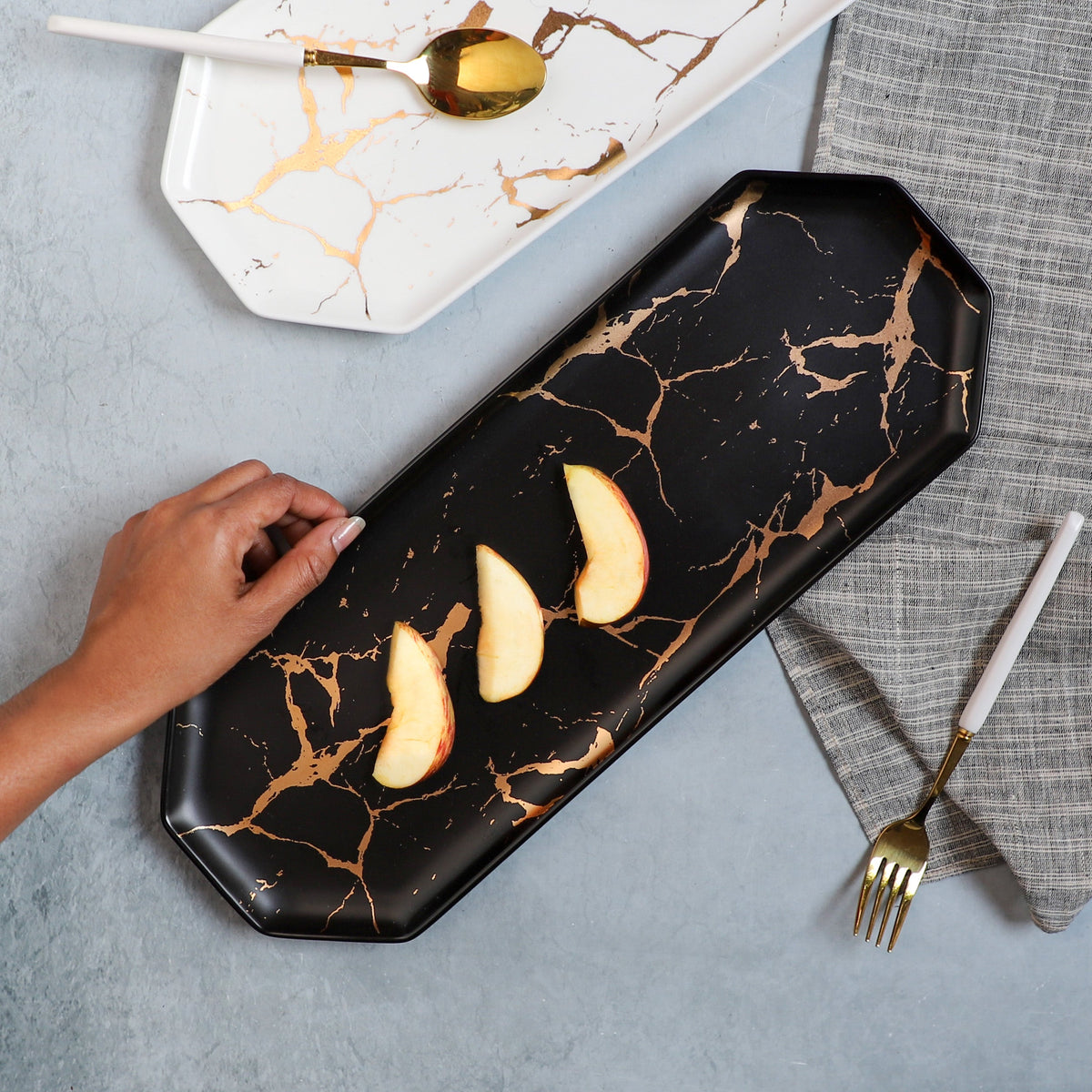 Marble Hexagon Platter Nestasia