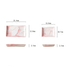 Marble Serving Platter Pink Small 5 inch Nestasia