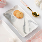 Marble Serving Platter Grey Large 8 Inch Nestasia