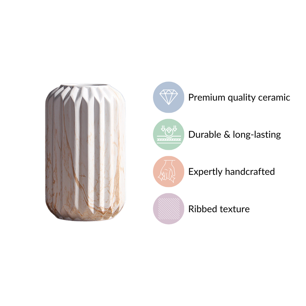 Marbled Chic Ceramic Vase Nestasia