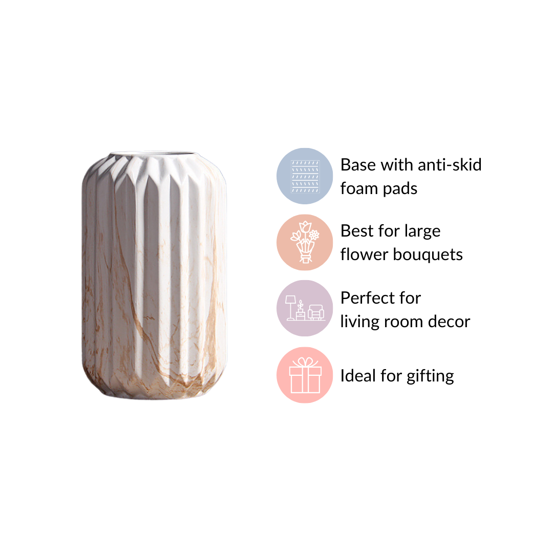 Marbled Chic Ceramic Vase Nestasia