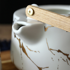 Marble White Gold Tea Set Nestasia