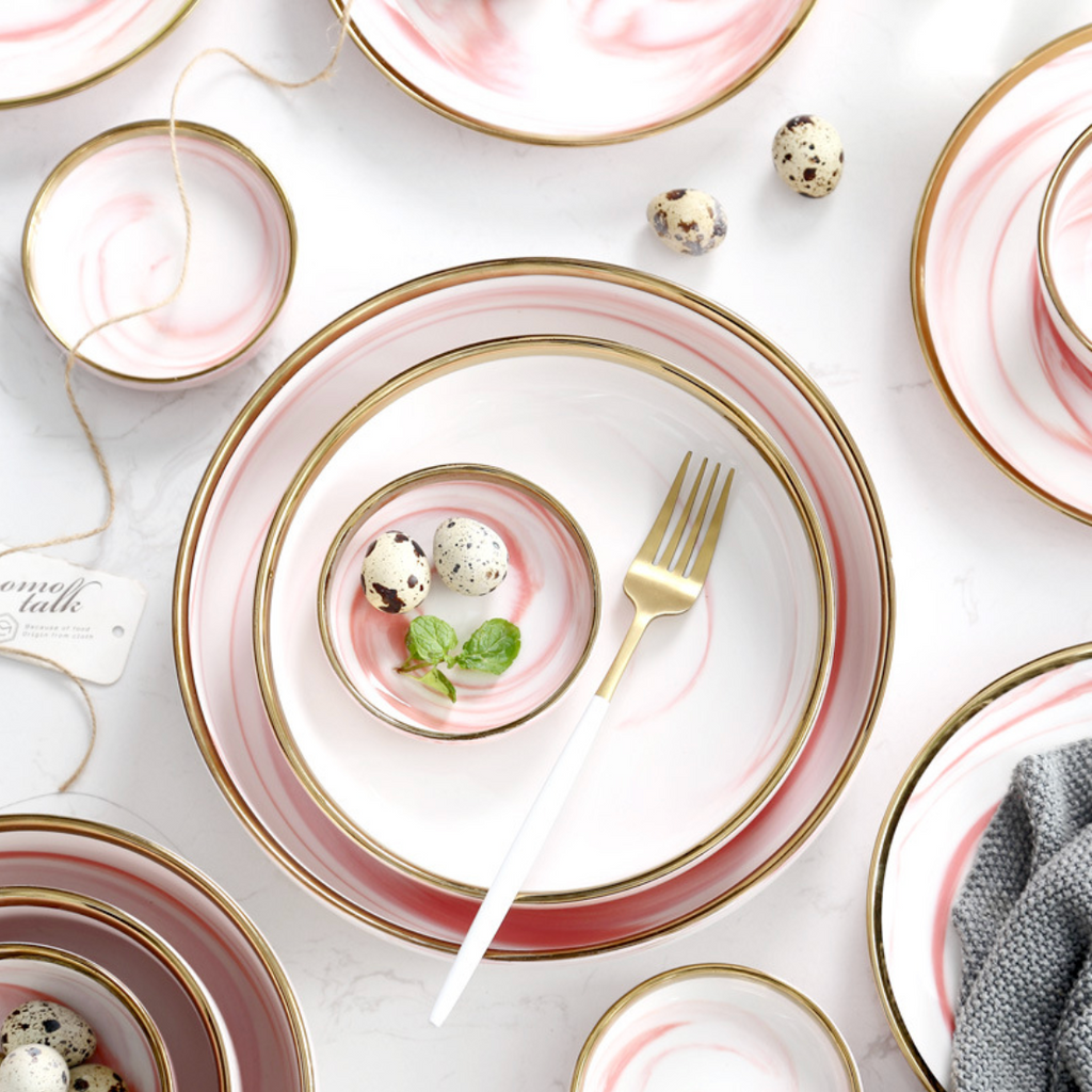 Pink Marble Bowls Nestasia