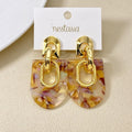 Marbled Arches Earrings Brown Nestasia