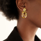 Marbled Arches Earrings Brown Nestasia