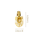 Marbled Arches Earrings White Nestasia