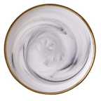 Marble Patterned Ceramic Dinner Plate Grey 10 Inch Nestasia
