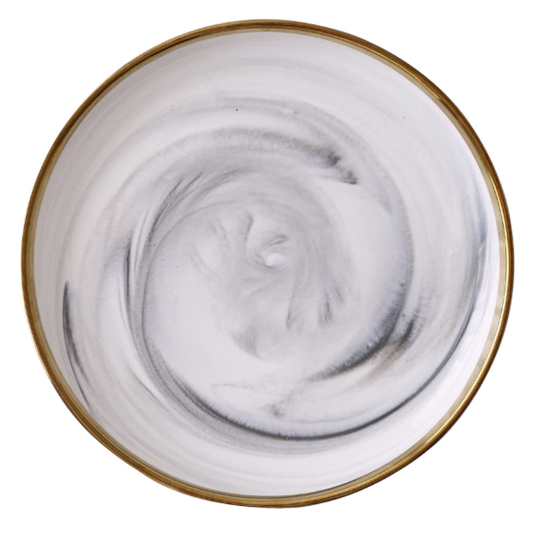 Marble Patterned Ceramic Dinner Plate Grey 10 Inch Nestasia