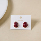 Maroon And Gold Studs Nestasia
