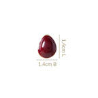 Maroon And Gold Studs Nestasia
