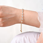 Marquise Cut Charm Gold Bracelet Nestasia