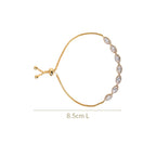 Marquise Cut Charm Gold Bracelet Nestasia