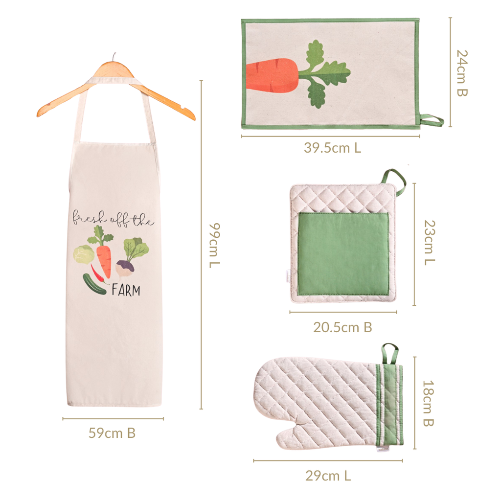Masterchef Gift Hamper Box With Spatula Apron Trivet Mitten And Hand Towel Nestasia