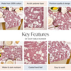 Dusty Mauve 8 Seater Cotton Water Resistant Runner 264x35cm Nestasia