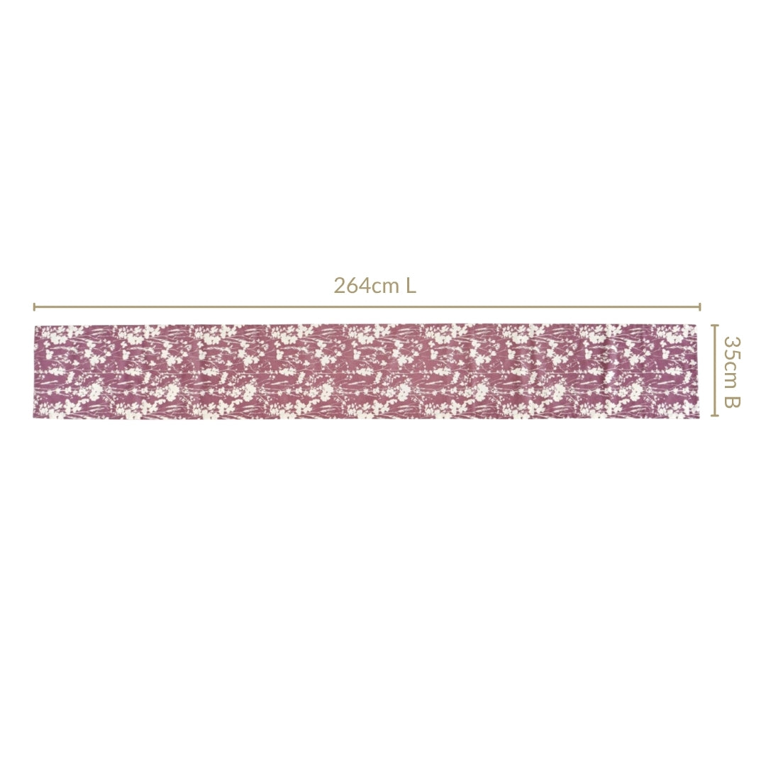 Dusty Mauve 8 Seater Cotton Water Resistant Runner 264x35cm Nestasia