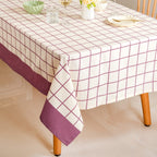 Dusty Mauve Cotton 8 Seater Water Resistant Tablecloth 274x152cm Nestasia