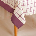 Dusty Mauve 6 Seater Pure Cotton Tablecloth 203x152cm Nestasia