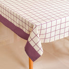 Dusty Mauve 6 Seater Pure Cotton Tablecloth 203x152cm Nestasia