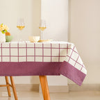 Dusty Mauve 6 Seater Pure Cotton Tablecloth 203x152cm Nestasia