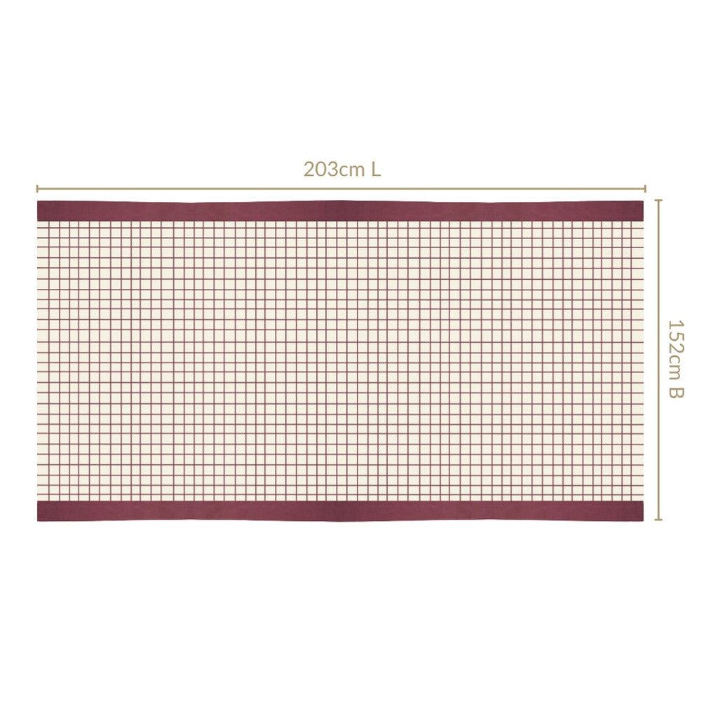 Dusty Mauve 6 Seater Pure Cotton Tablecloth 203x152cm Nestasia