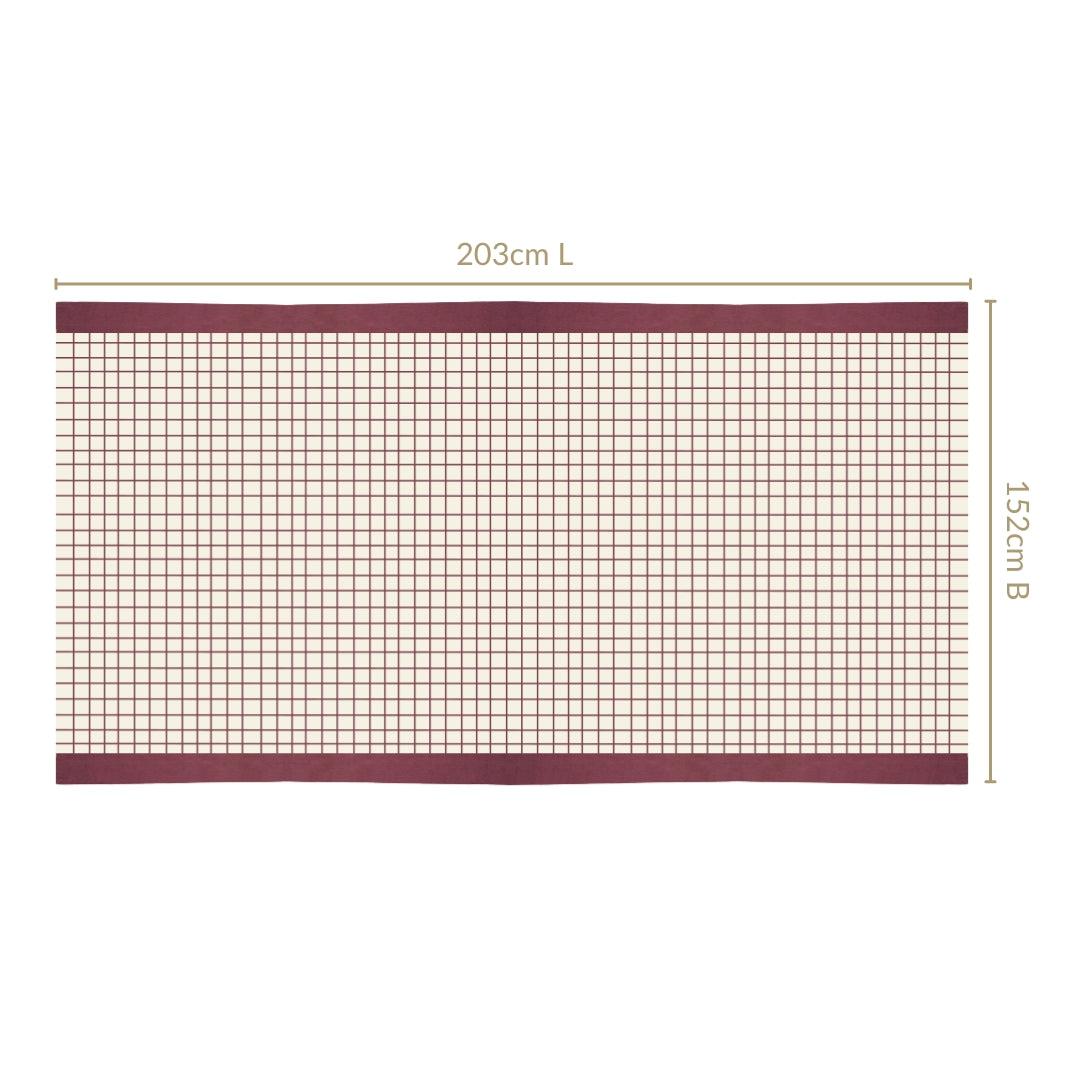 Dusty Mauve 6 Seater Pure Cotton Tablecloth 203x152cm Nestasia