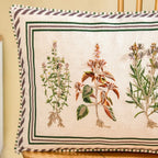 Meadow Root Cotton Embroidered Cushion Cover 50x35cm Nestasia