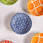 Mediterranean Vibrancy Small Ceramic Bowls Set Of 8 70ml Nestasia
