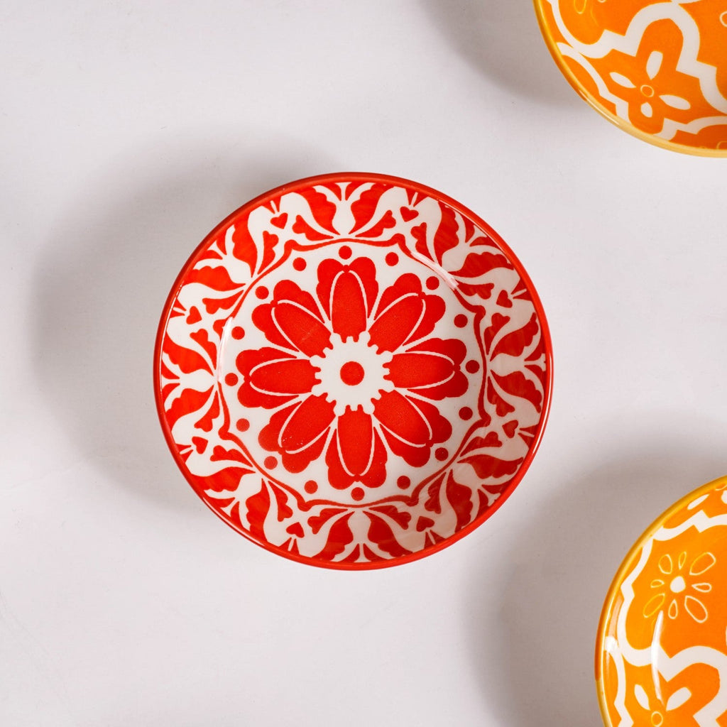 Mediterranean Vibrancy Small Ceramic Bowls Set Of 8 70ml Nestasia