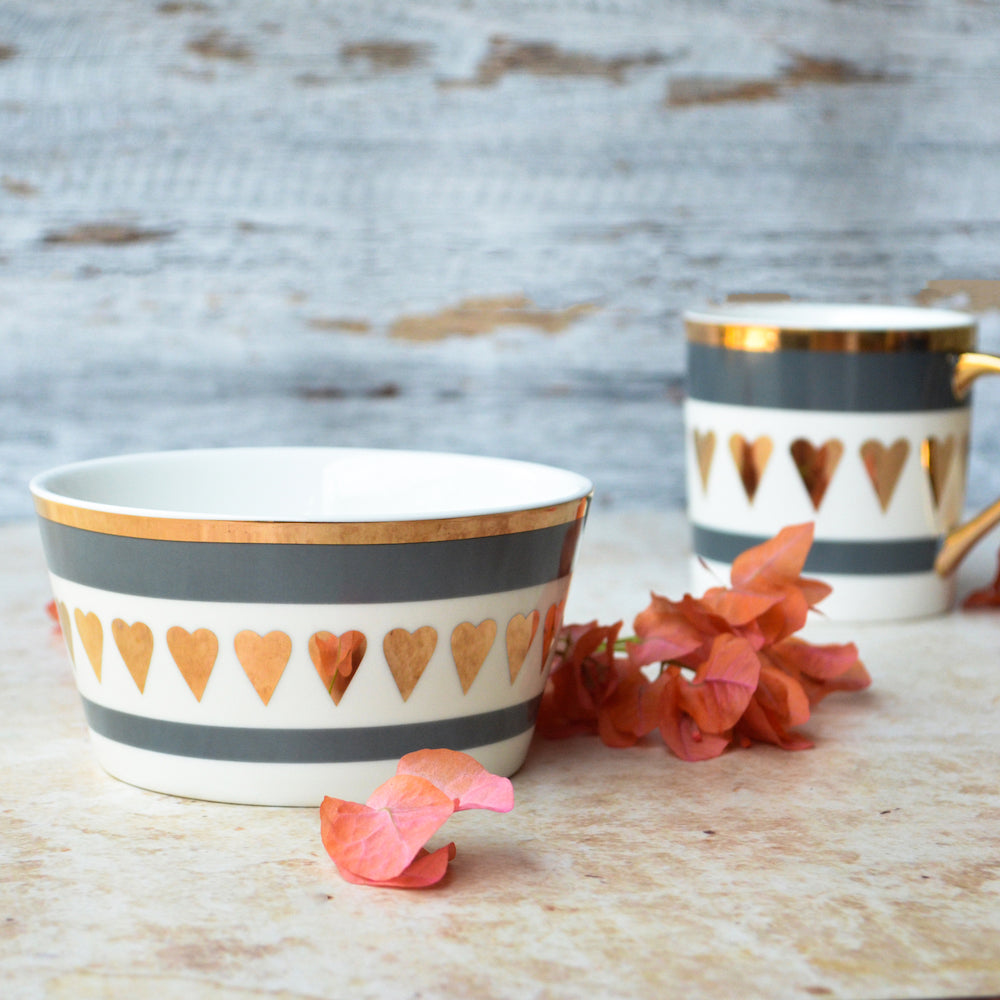 MERRY Heart Snack Bowl 400 ml Nestasia