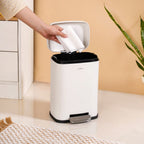 Dustro Metal Pedal Dustbin White 5000ml Nestasia
