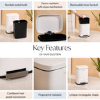 Dustro Metal Pedal Dustbin White 5000ml Nestasia