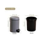 Clean Curve Dustbin With Removable Bucket Grey 3000ml Nestasia