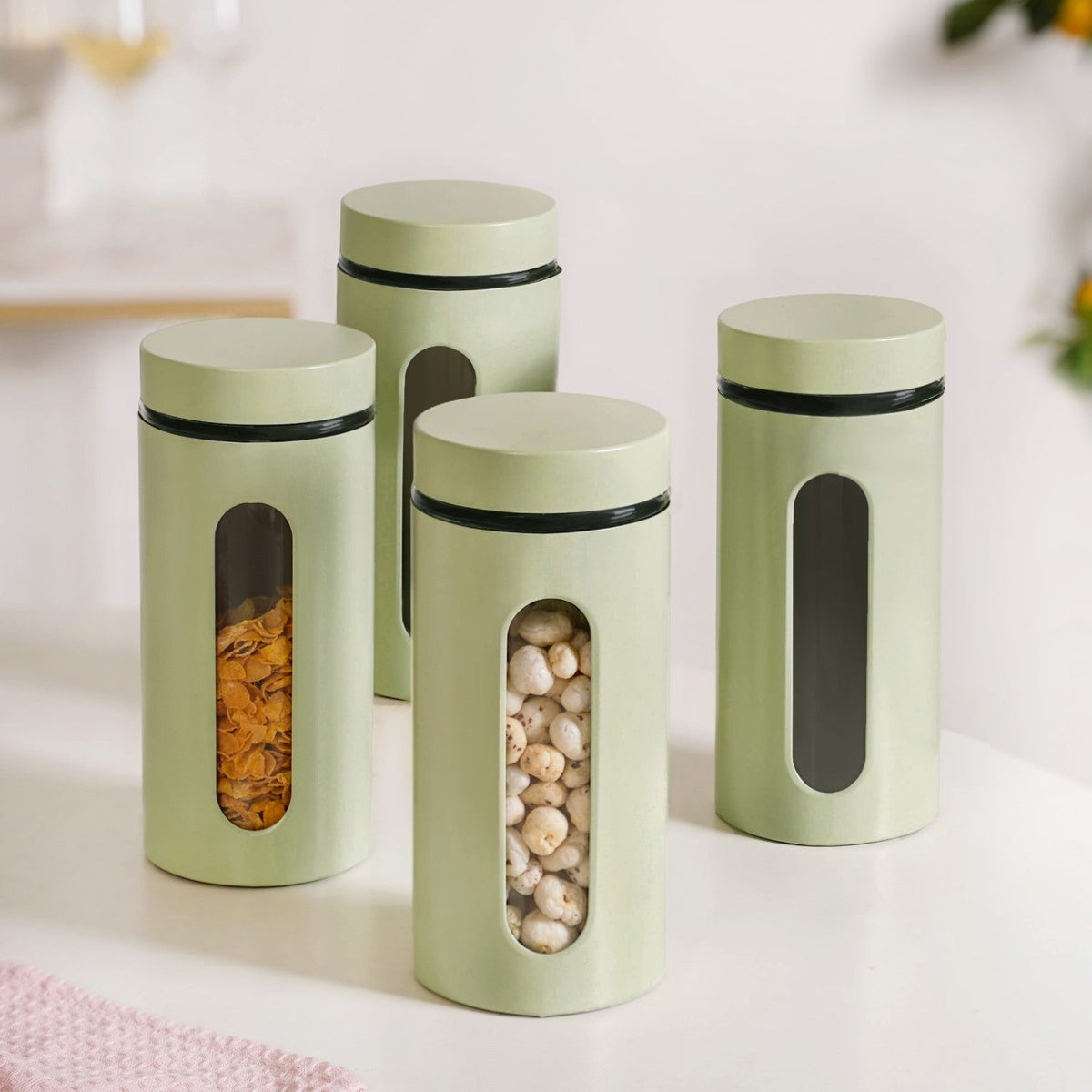 Winnie Pantry Jars With Viewing Window Set Of 4 1500ml Nestasia