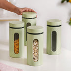 Winnie Pantry Jars With Viewing Window Set Of 4 1500ml Nestasia