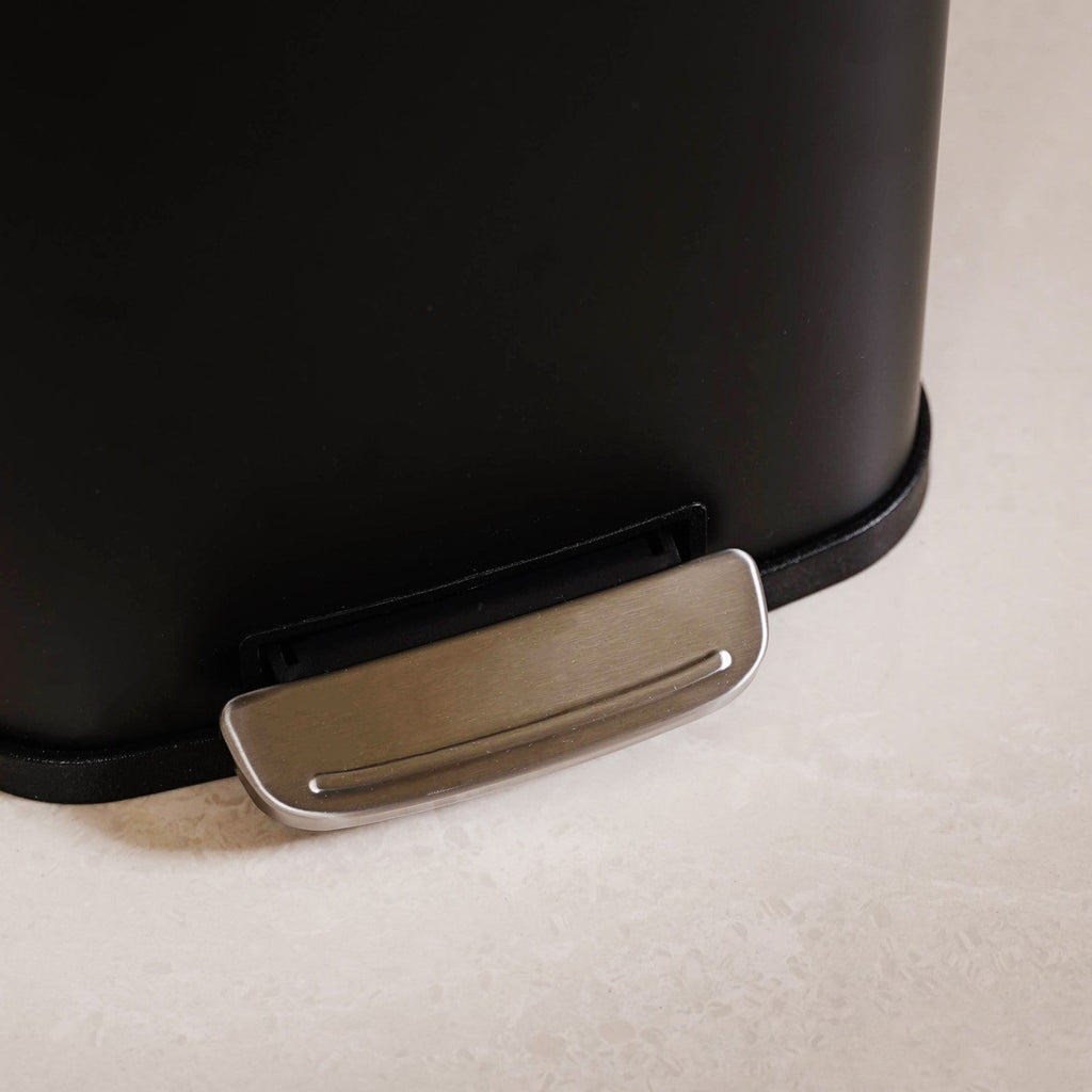 Dustro Metal Pedal Dustbin Black 5000ml Nestasia
