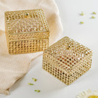 Set of 2 Vintage Jewellery Box Gold Nestasia
