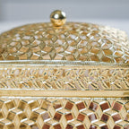 Set of 2 Vintage Jewellery Box Gold Nestasia