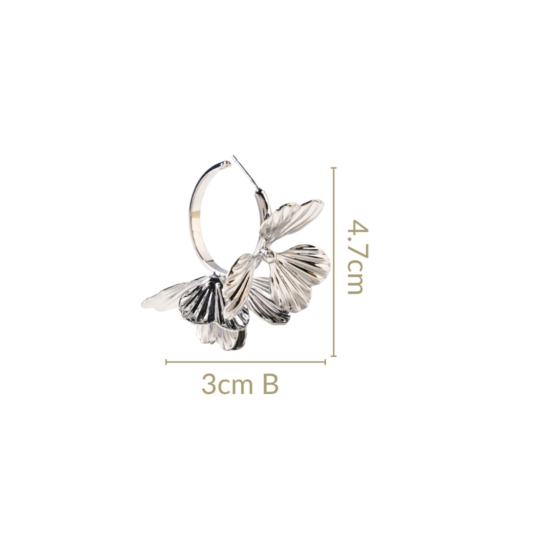 Clover Hoops Silver Nestasia