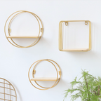 Round Metal and Wood Shelf Nestasia