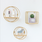 Round Metal and Wood Shelf Nestasia